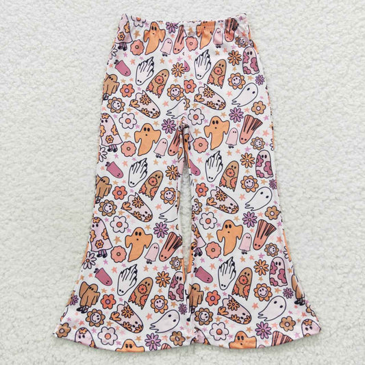 P0201 Halloween spooky flowers girls pants