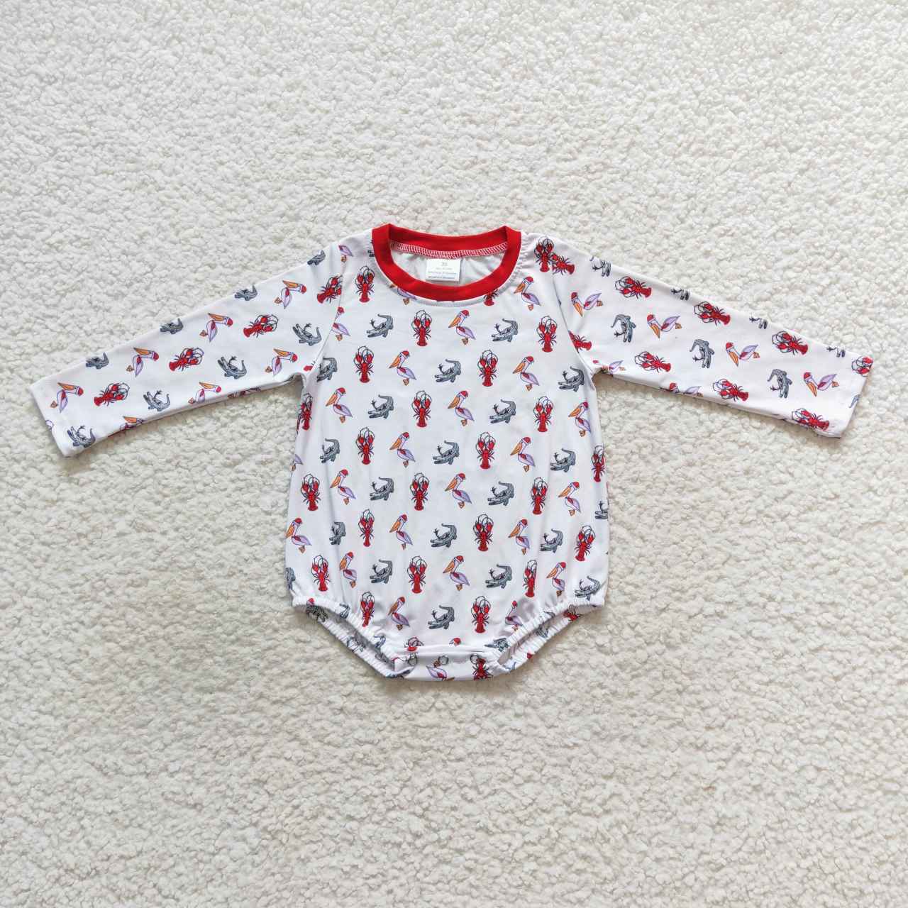 LR0610 Christmas Santa Claus long sleeve boys romper
