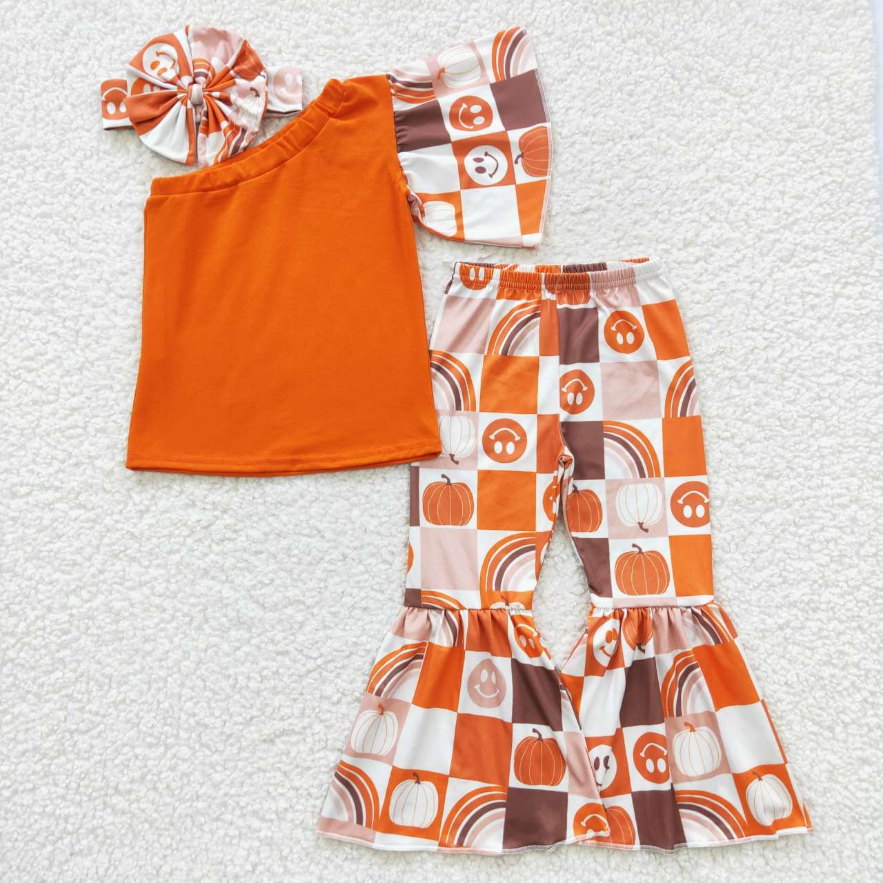 GSPO0620 Smile Rainbow Orange Single with BOW Set