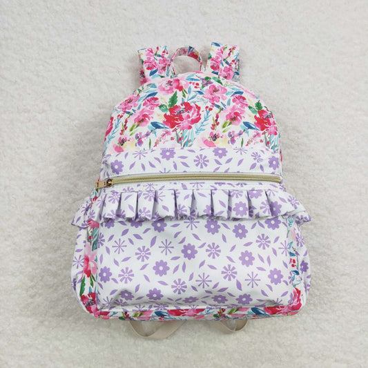 USA SHOP BA0101 Pink & Purple Flowers Kids Bag