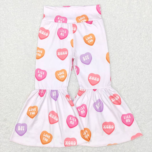 P0367 Valentine's Day Colorful heart pink milk silk girls pants