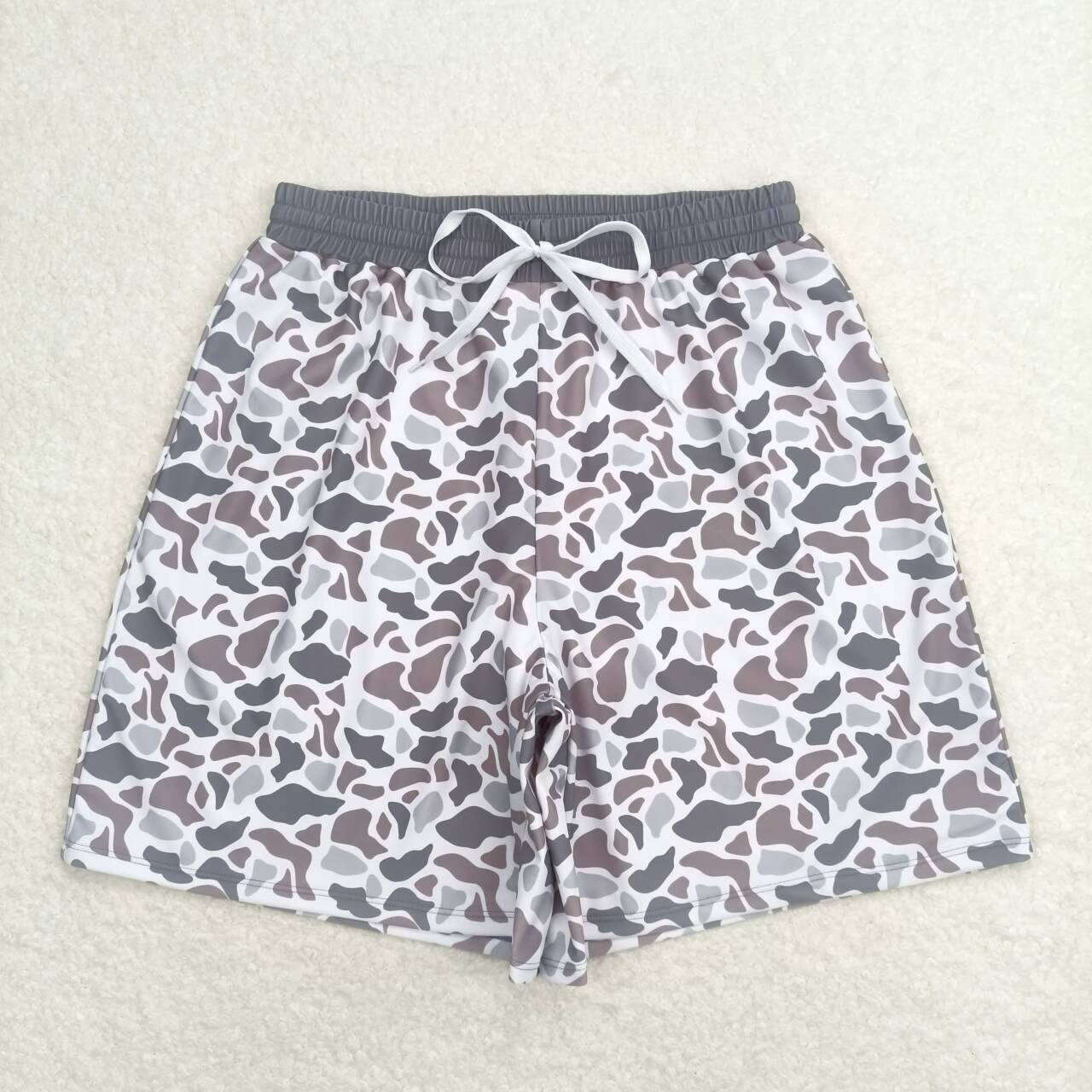 S0403 grey camo adult swimming trunk