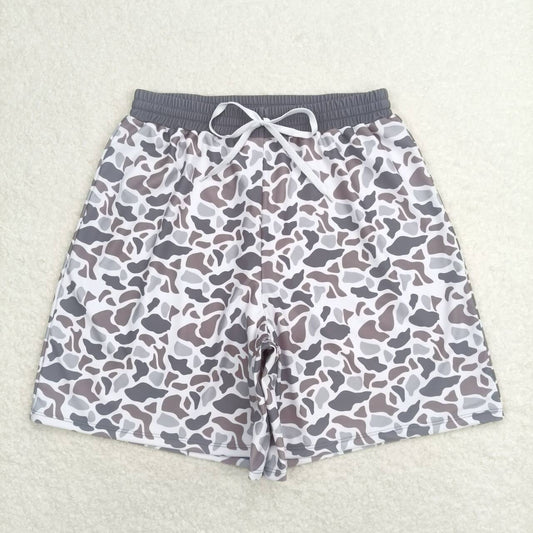 S0403 grey camo adult swimming trunk