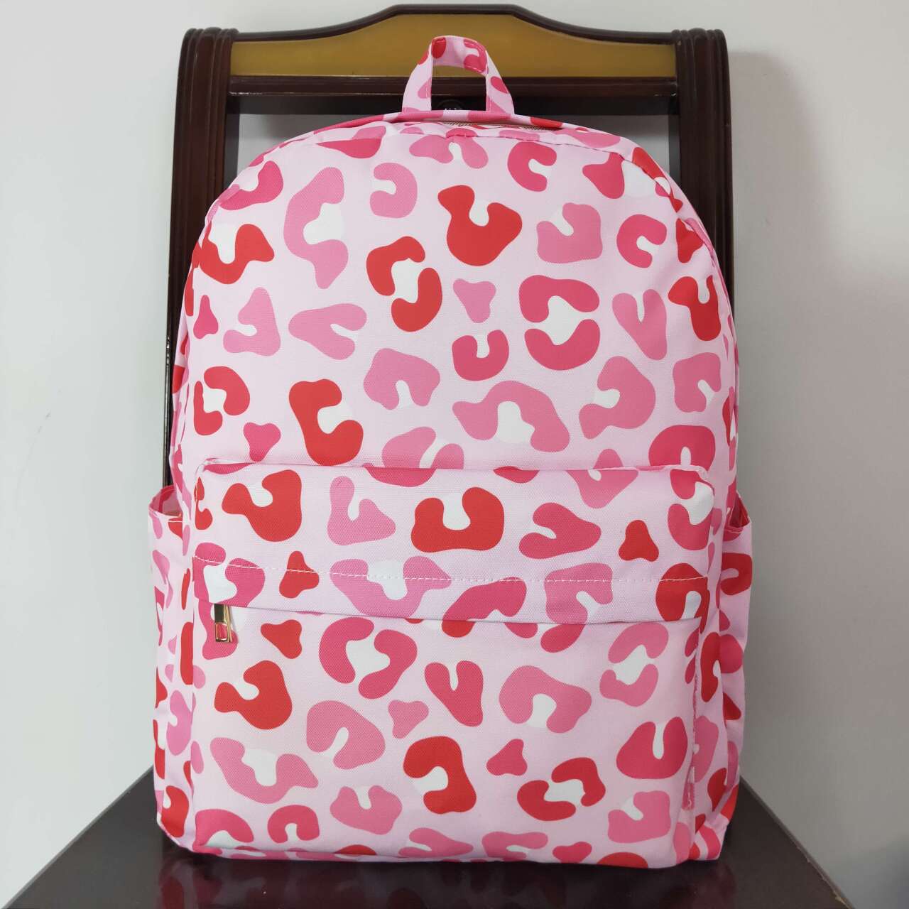 BA0150 Pink leopard kids bag