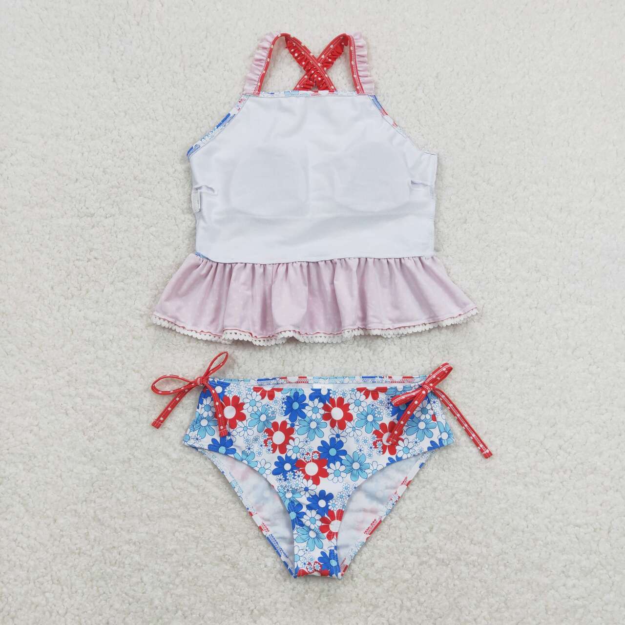 S0253 Colorful flowers girls swimsuits