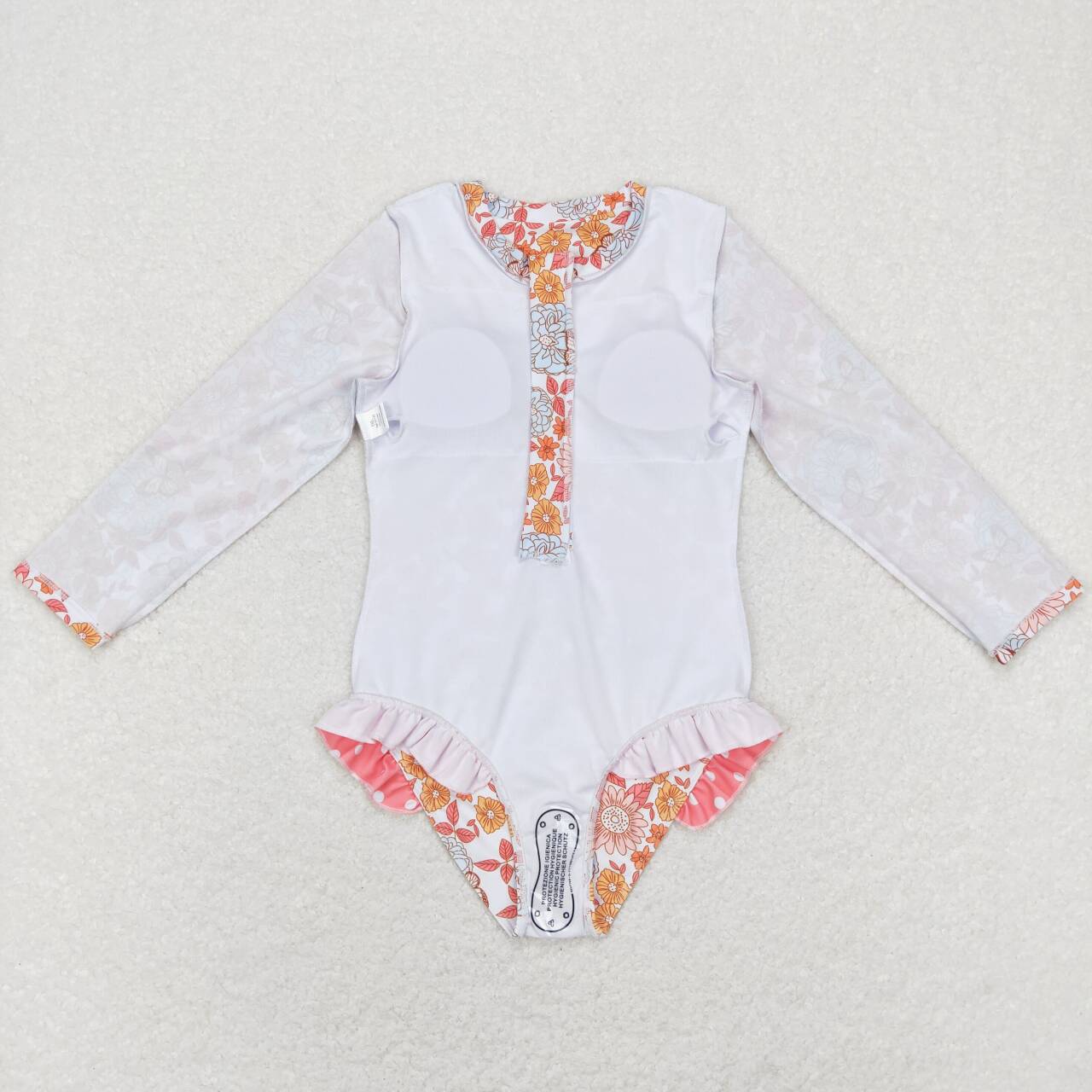 S0184 Flowers butterfly long sleeve Girls Bathing Suits Swimsuits