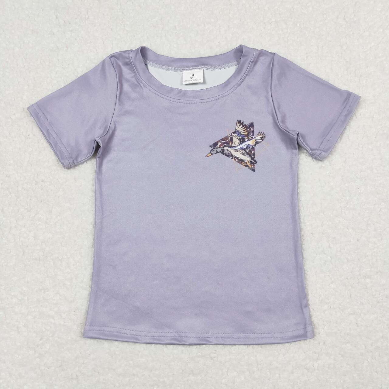 BT0599 Mallard grey blue short sleeve boys top