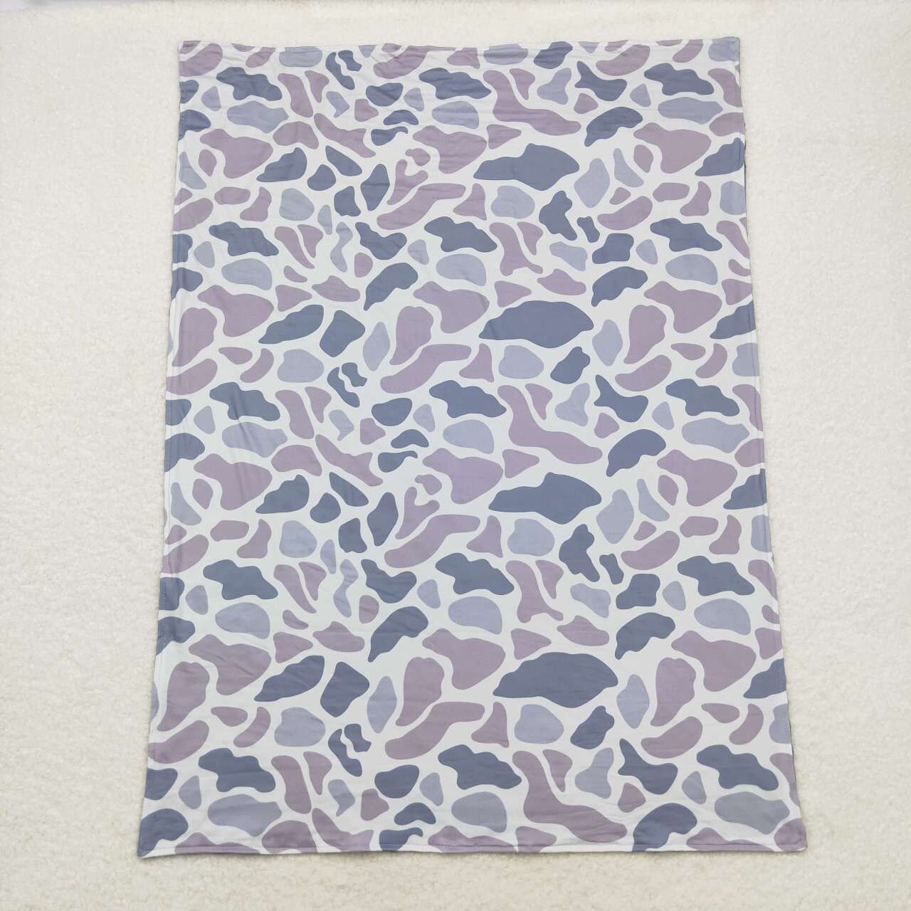 BL0145 grey camo baby blanket