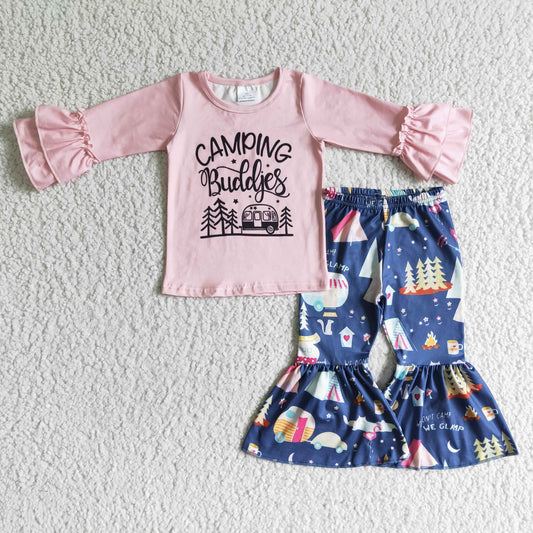 6 B4-37 Camping Buddies Baby Girls Outfits