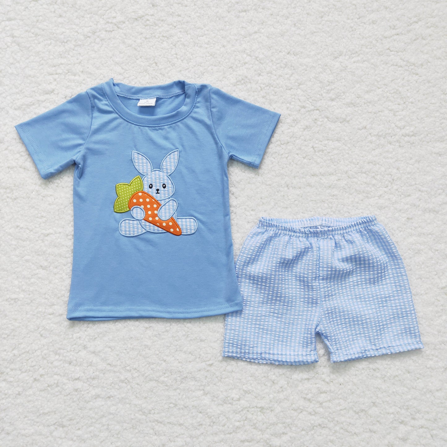 BSSO0087 Easter Blue Bunny Boys Embroidery Set