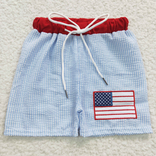 S0135 4th of July Boys Swimming Trunks