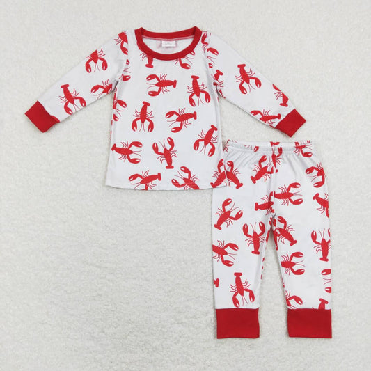 BLP0441 Cray red long sleeve pants boys pajamas