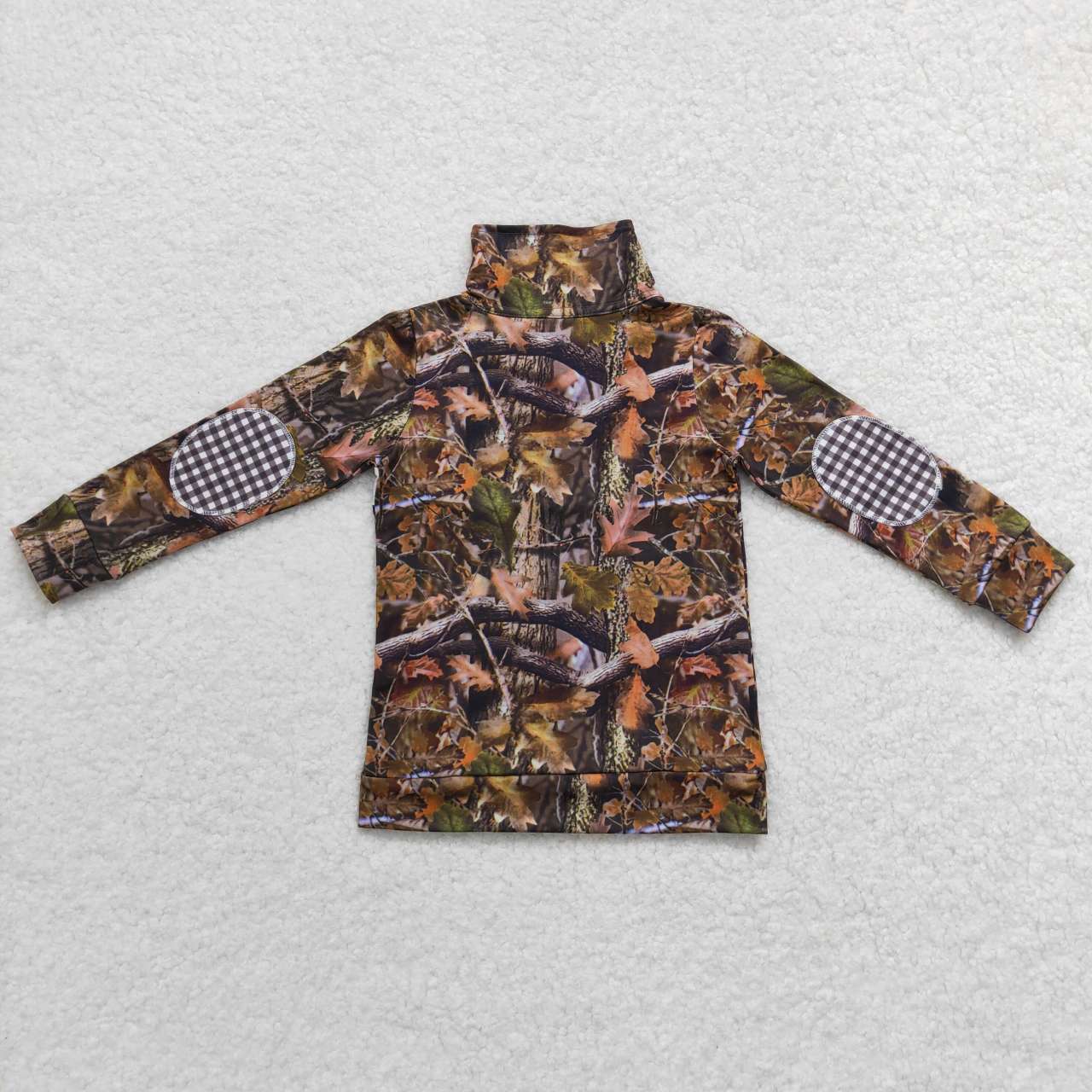 BT0331 Hunt camo tree branch deer long sleeve boys top