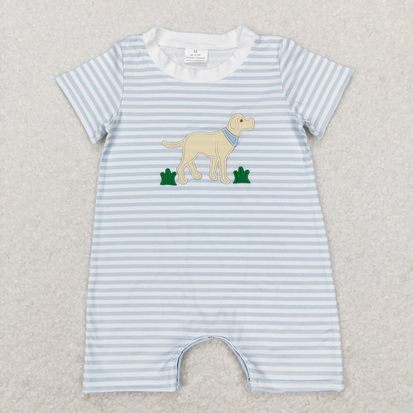 SR0526 Dog grey short sleeve short sleeve kids romper