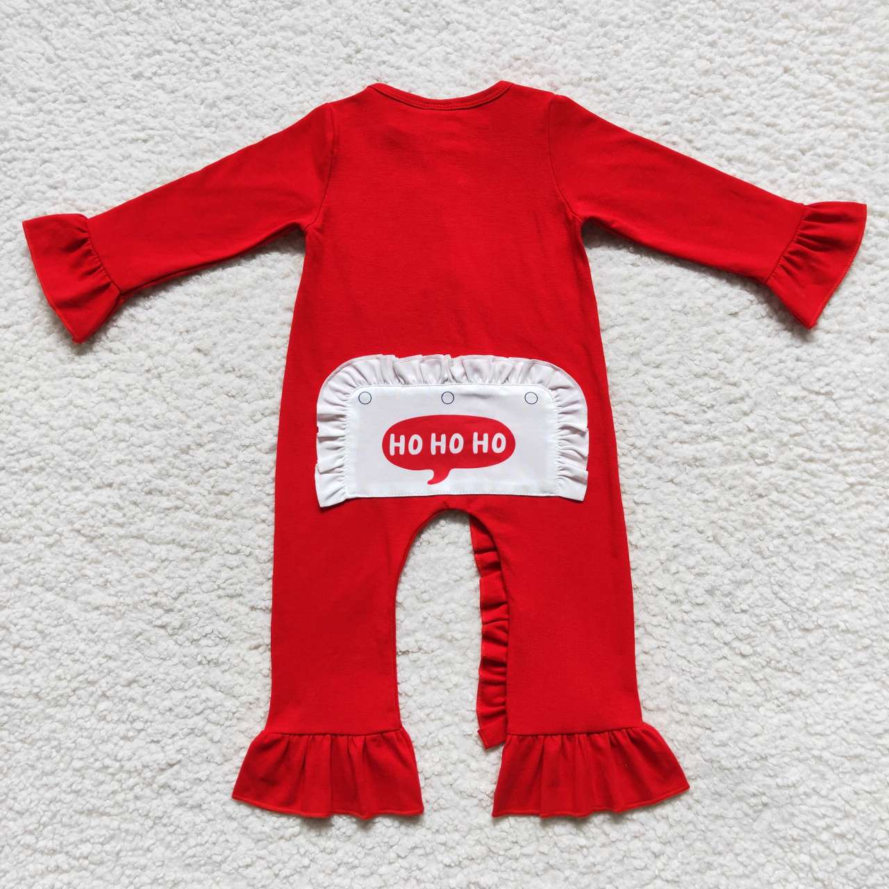 LR0599 Christmas Santa Claus red long sleeve girls romper