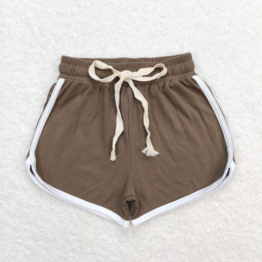 SS0314 dark brown girls shorts