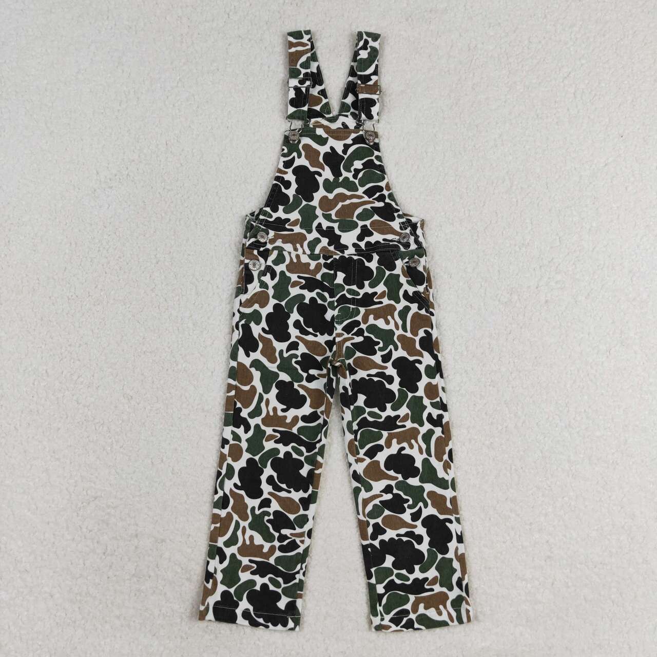 USA SHOP P0535 dark camo denim overalls kids jeans