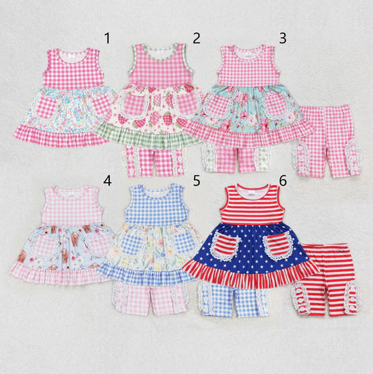 Summer pockets girls set RTS Sibling Clothes