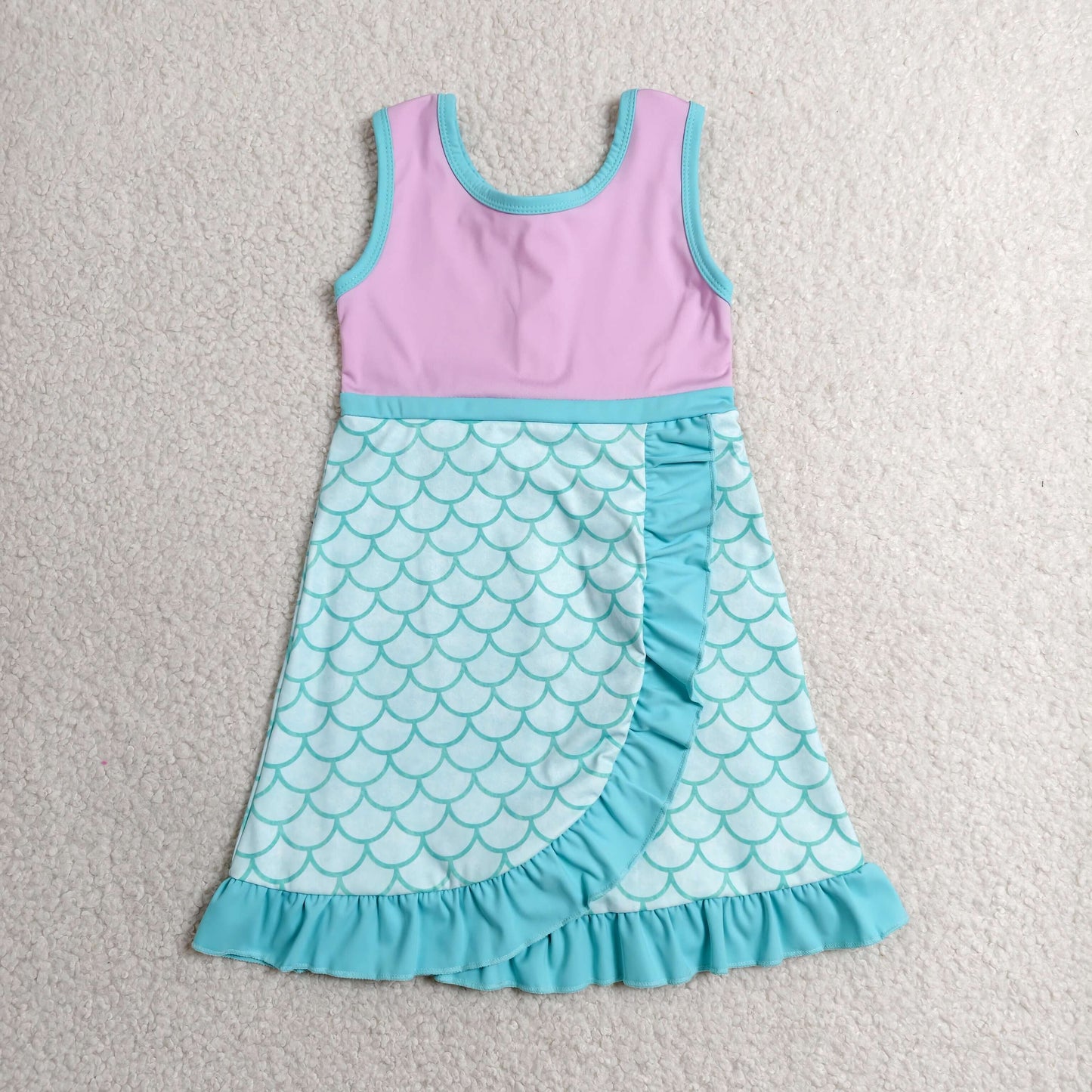 GSD4125 Yoga Light Blue Pink Skorts Girls Dress