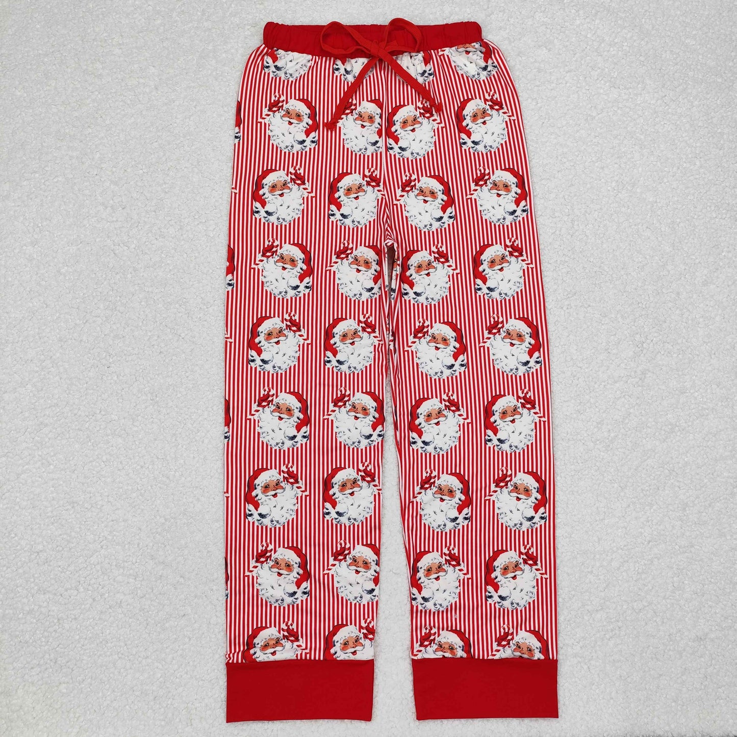 P0646 Christmas Santa red striped adult man pants