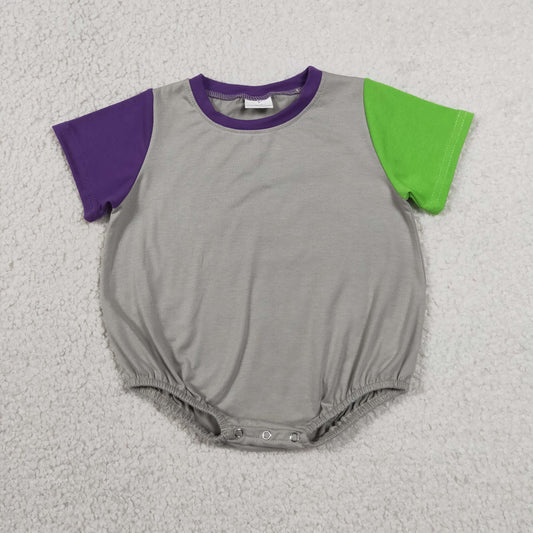 SR4271 White Short Sleeve Boys Romper