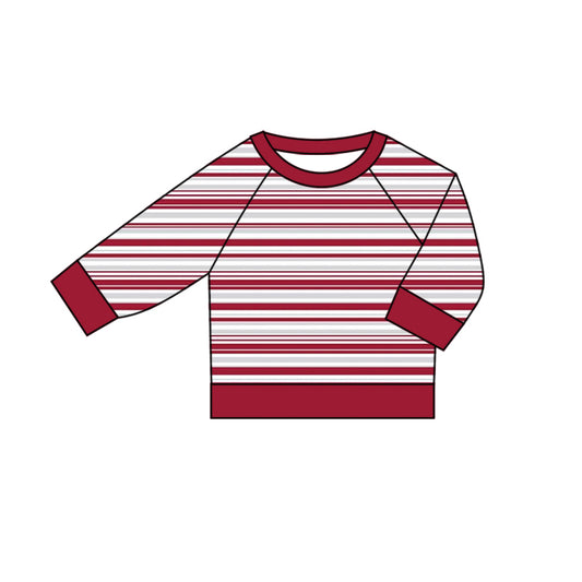 custom style football alabama maroon striped long sleeve boys top