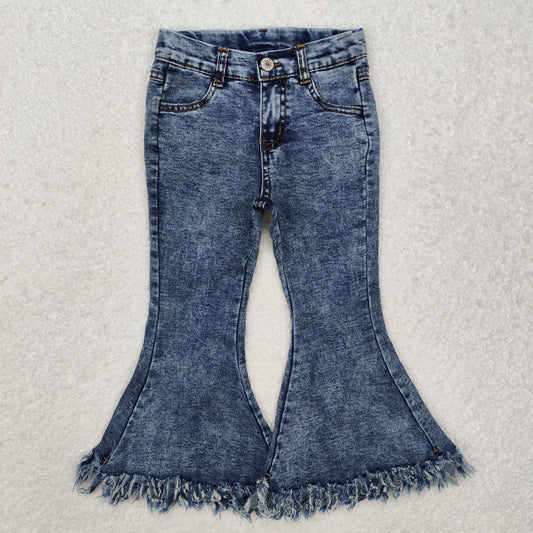 USA SHOP P0132 blue tassels girls denim pants