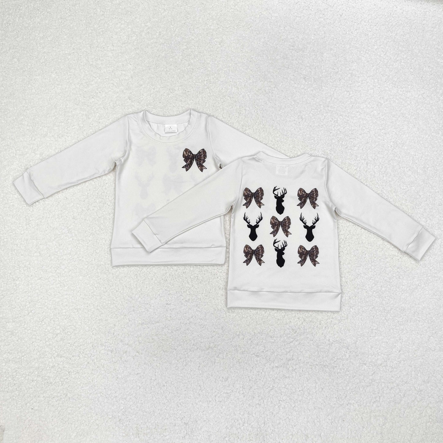 GT0760 hunting camo bows deer long sleeve girls top