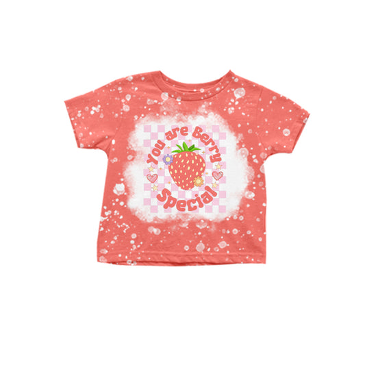 preorder You Are Berry Special Strawberry Red Short Sleeve Girls Top