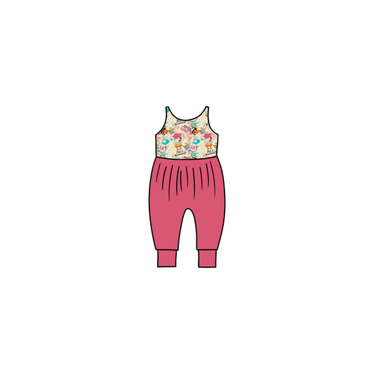 custom cute cartoon animals girls jumpsuits