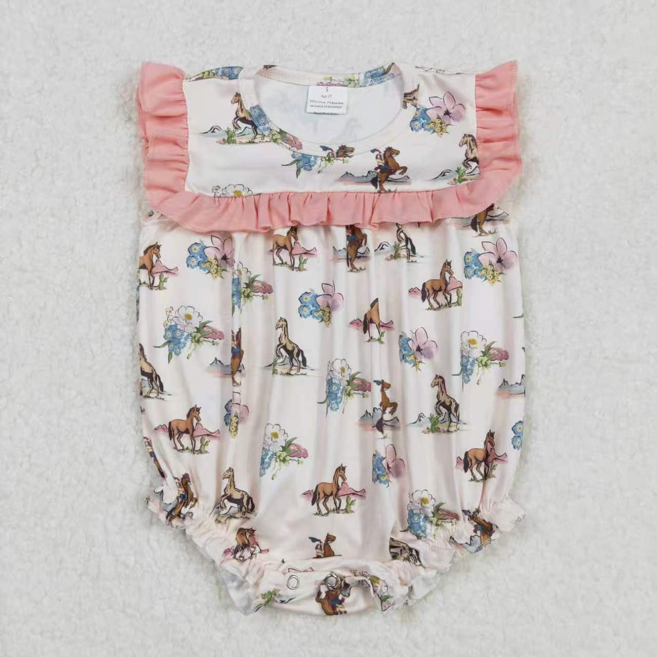 Western Rodeo Flowers Dress/Romper Sibling Clothes RTS