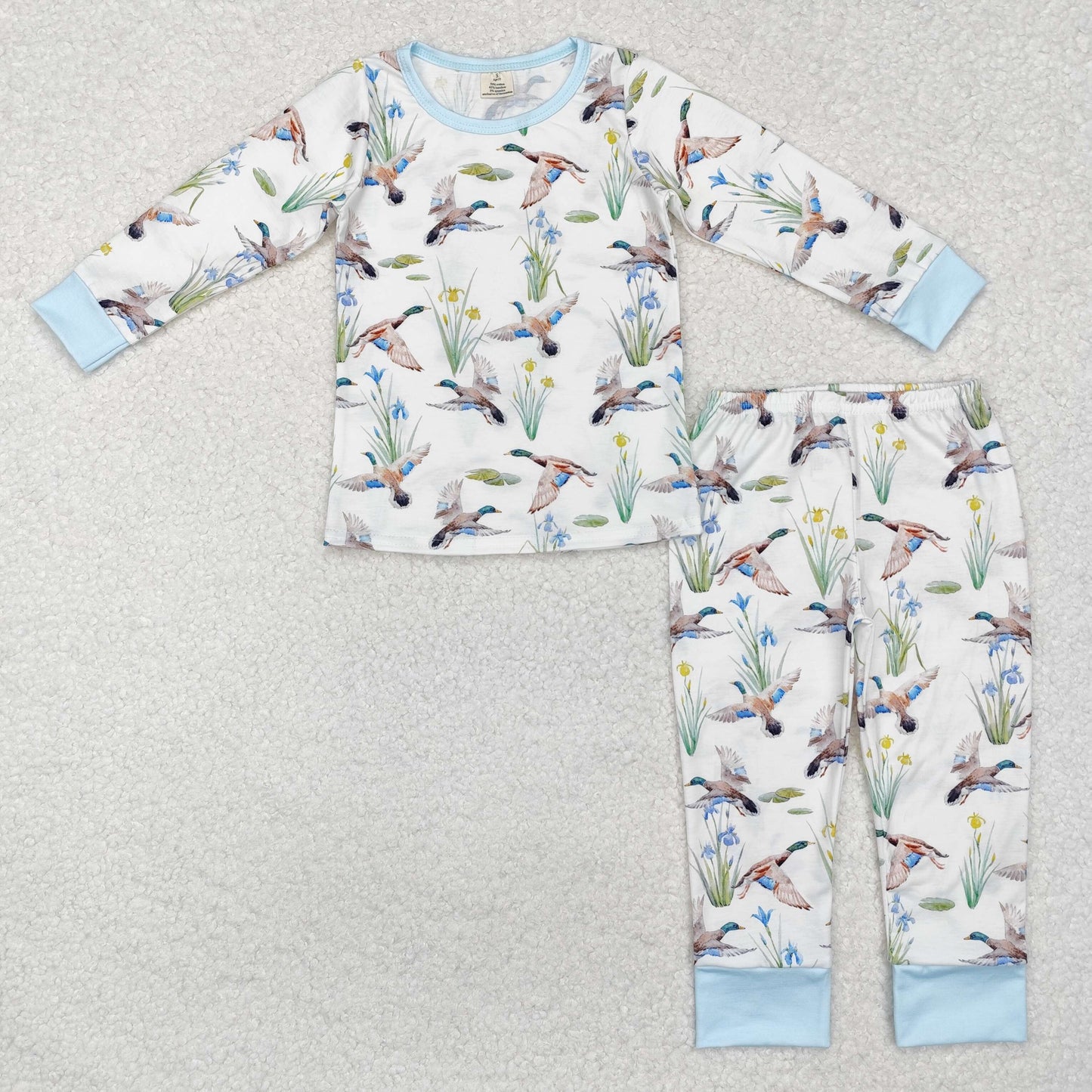 bamboo BLP1034 cute mallard duck long sleeve pants boys pajamas