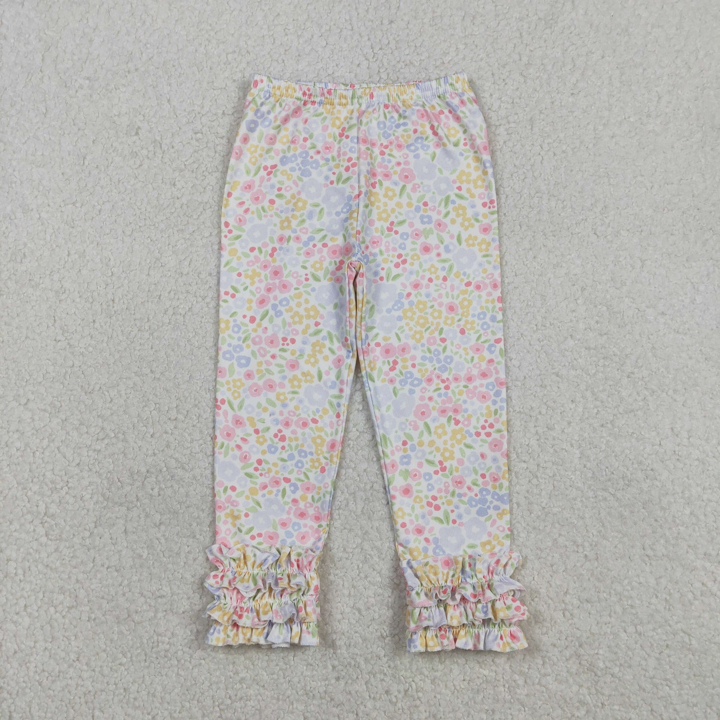 P1005 Colorful Flowers Floral Girls Pants