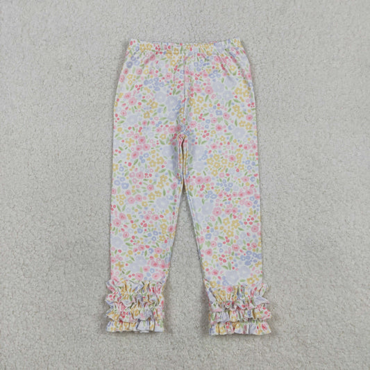 P1005 Colorful Flowers Floral Girls Pants