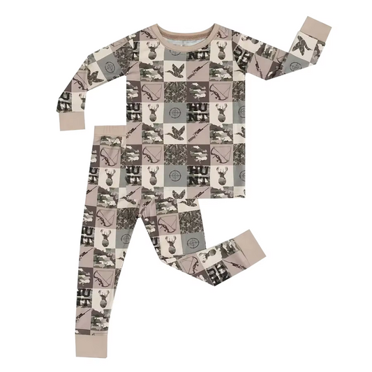 custom camo deer mallard long sleeve pants girls pajamas