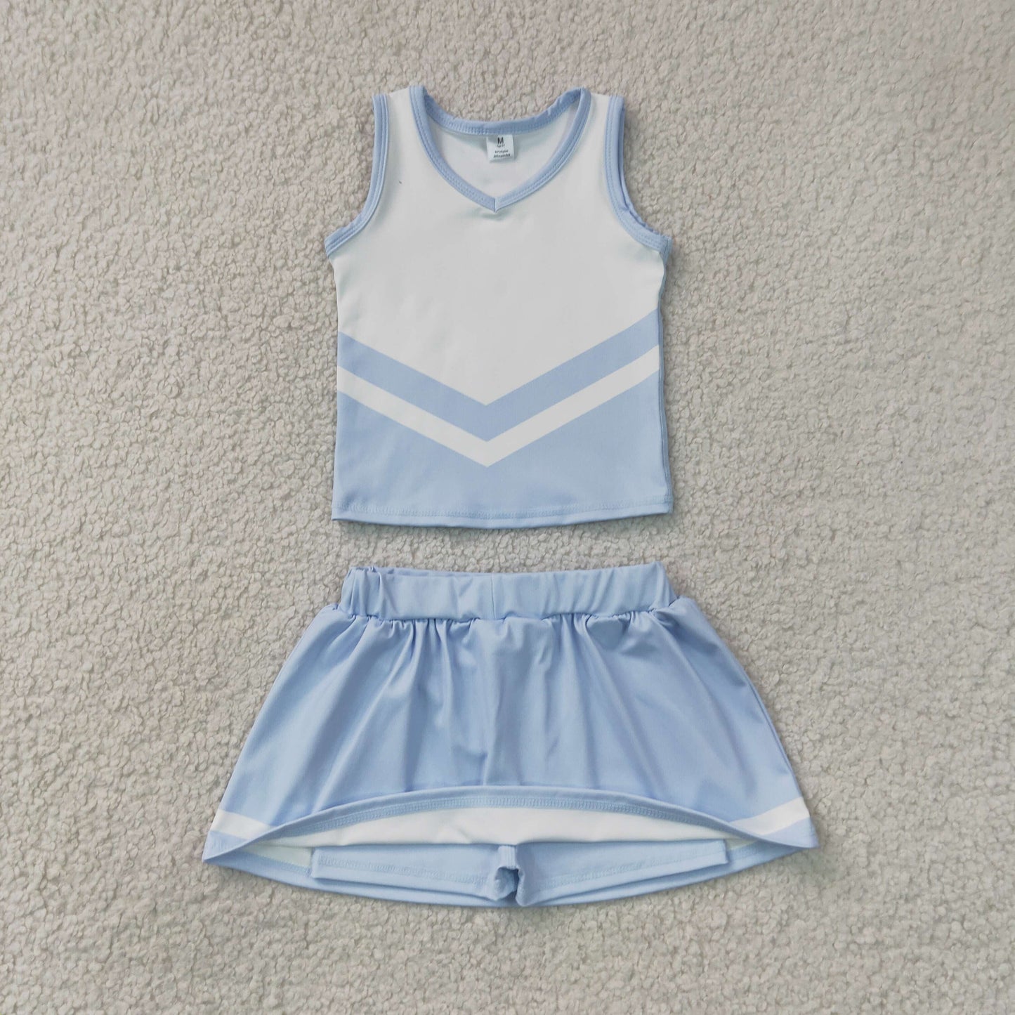 GSD4188 Yoga Blue Sleeveless Skorts Girls Set