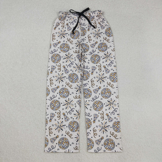P0792 happy new year light firework adult woman pants