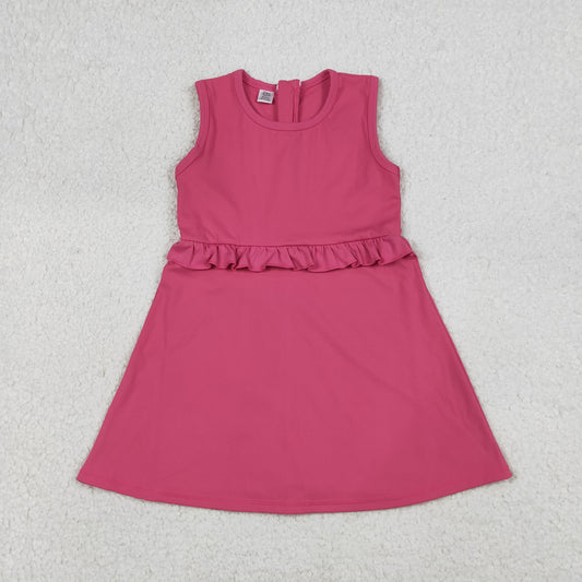 GSD3740 Yoga Pink Sleeveless Skorts Girls Dress
