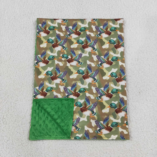 BL0286 Mallard Duck Green Baby Blanket