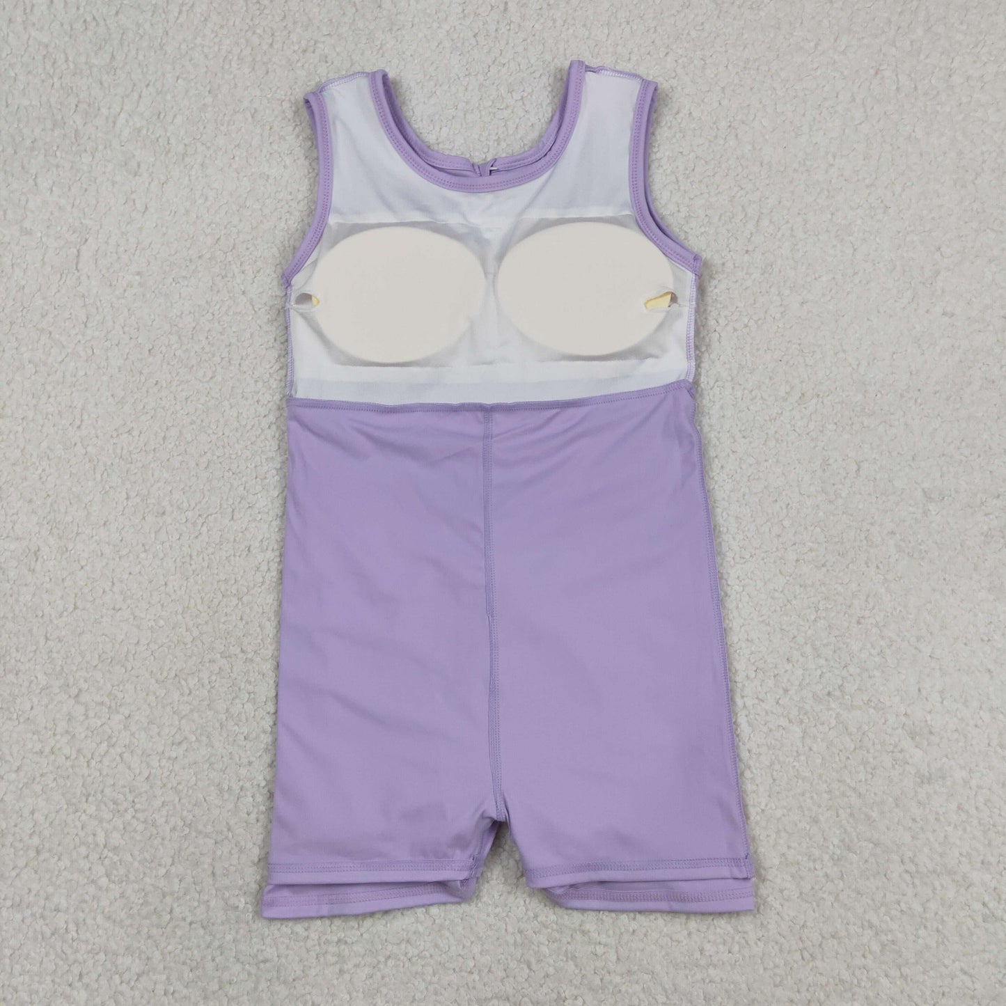 GSD3881 Solid Color Yaga Purple Sleeveless Skorts Girls Dress