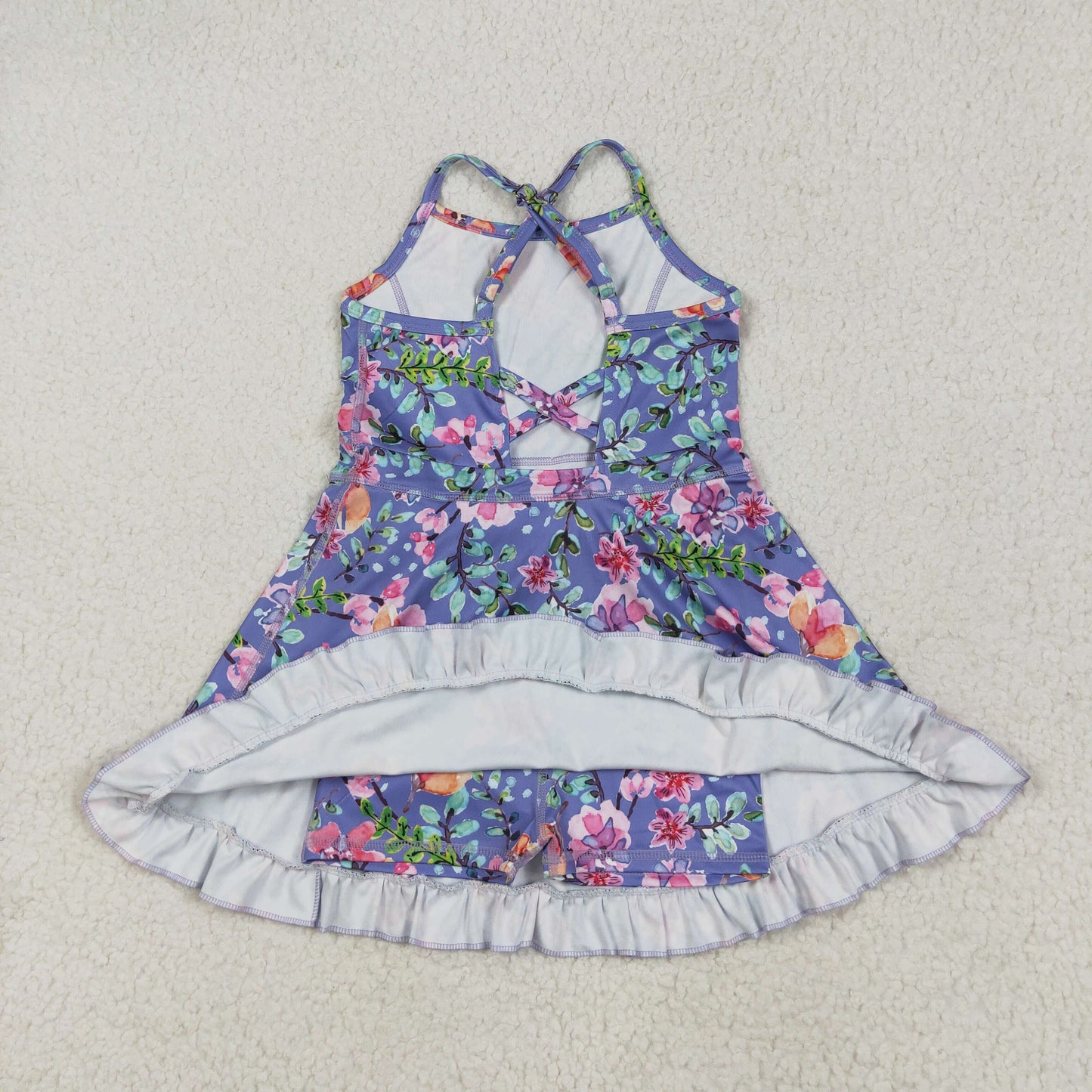 yoga GSD2279 colorful flowers purple flowers girls dress