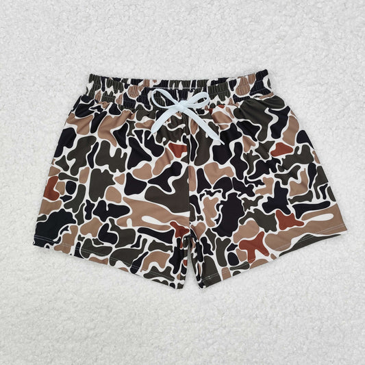 S0479 hunting camo old school camo boys swimming trunk