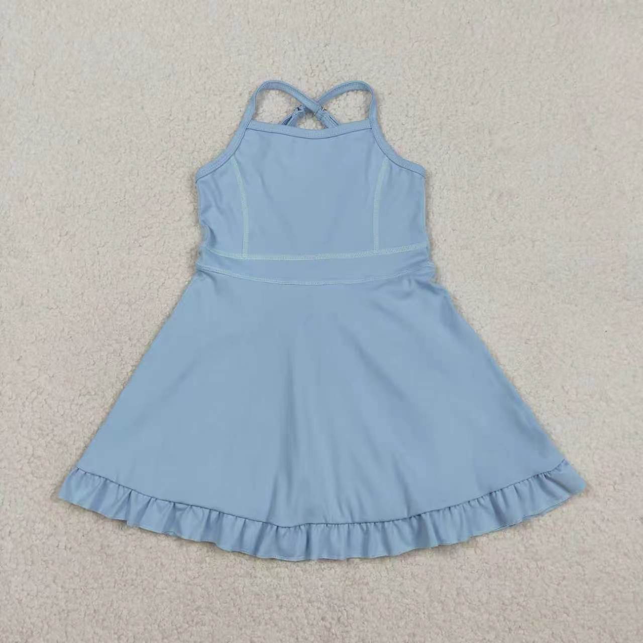 Yoga Solid Color Skort Girls Dress Sibling Clothes