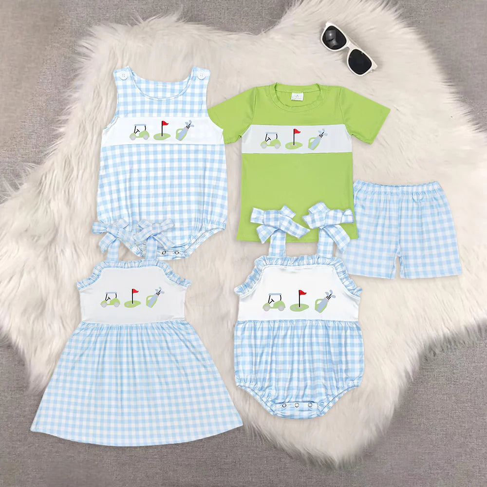 cartoon golf Summer Sibling Clothes RTS