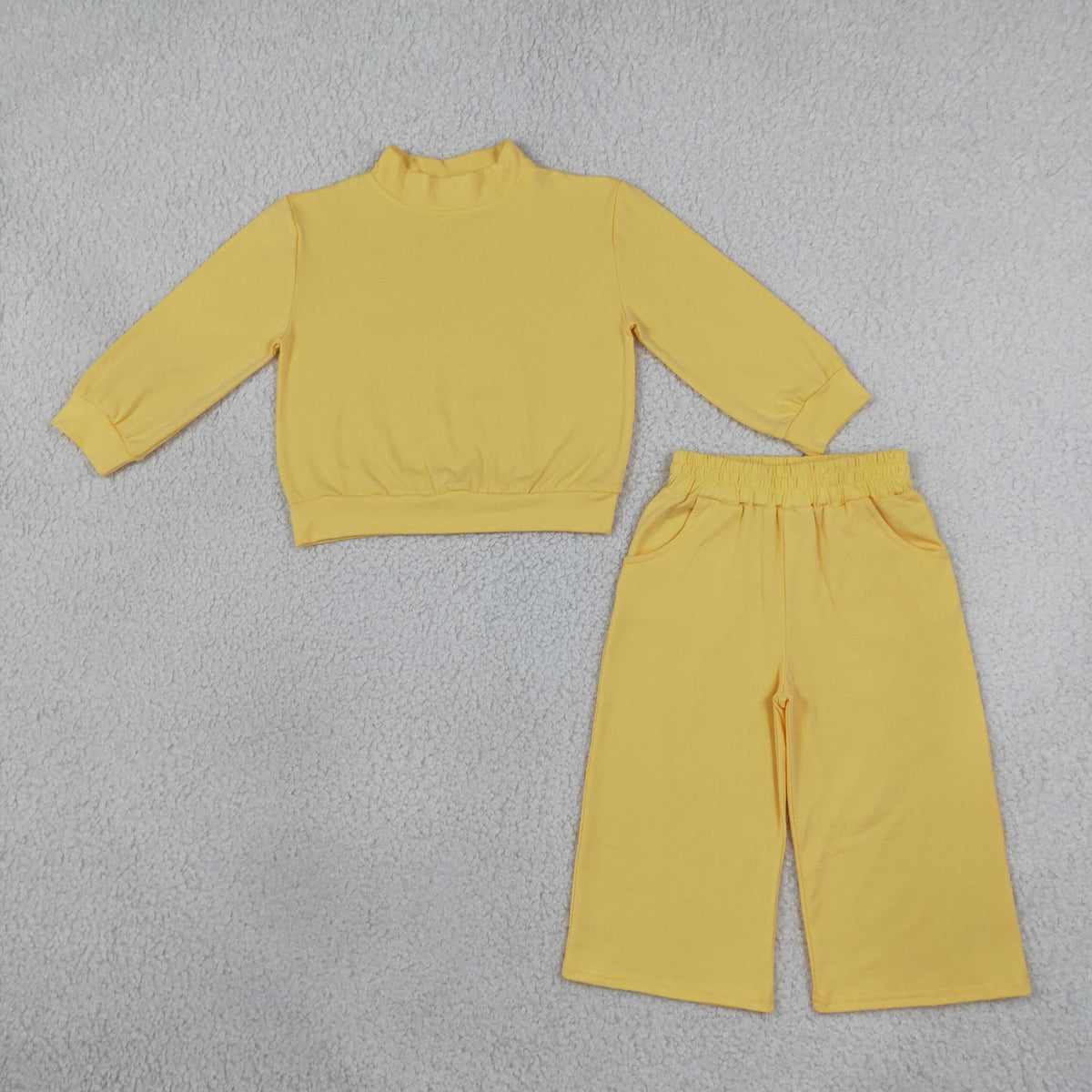 GLP3473 Cotton Yellow Long Sleeve Pants Girls Set