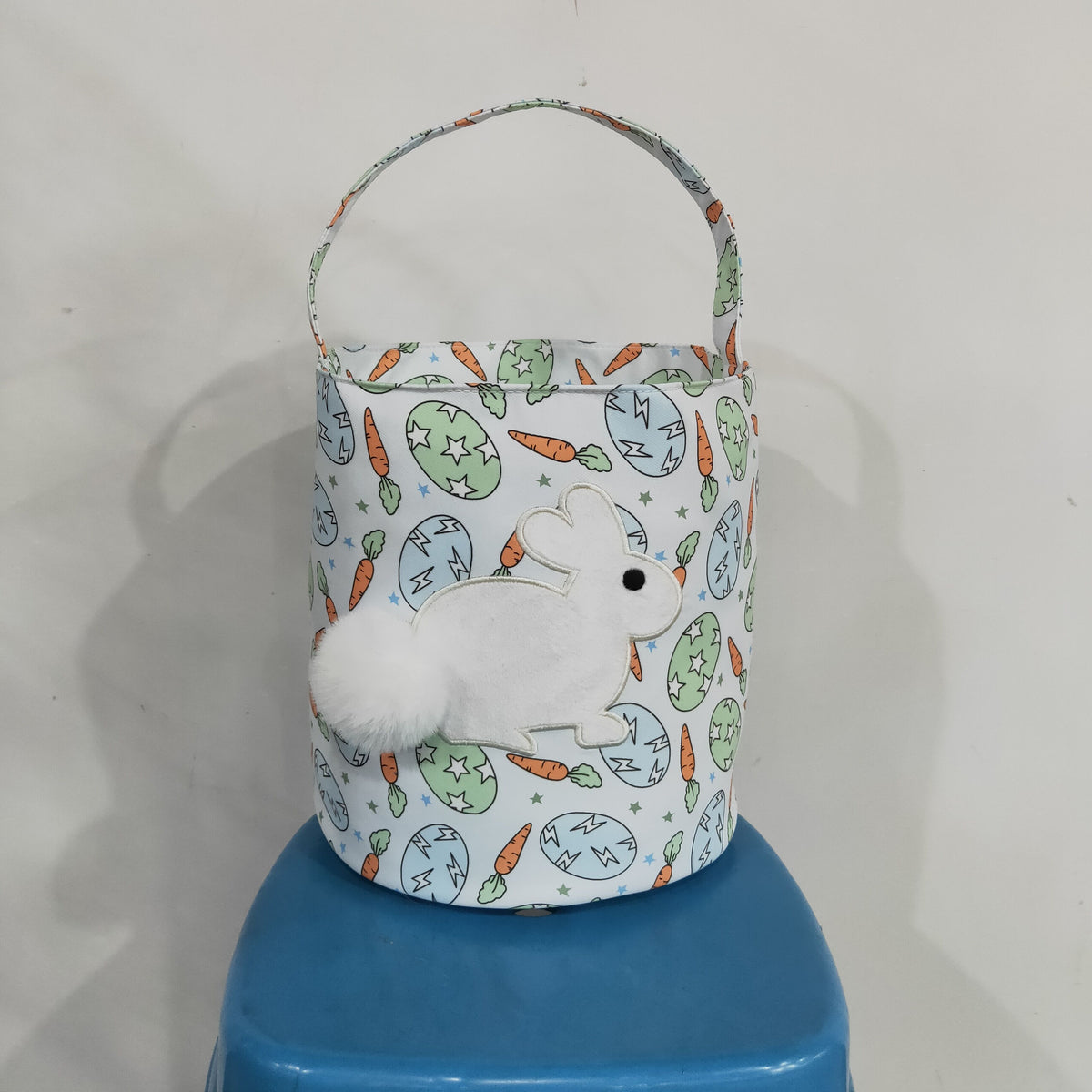 BA0468 Easter Carrot Egg Rabbit Basket Bag