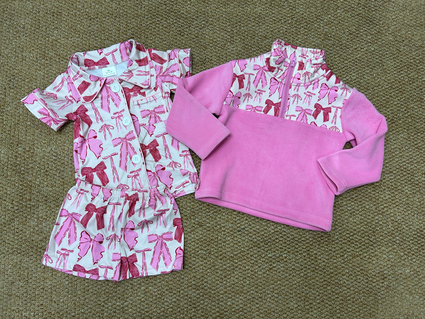 hot pink bows coquette bows RTS Sibling Clothes
