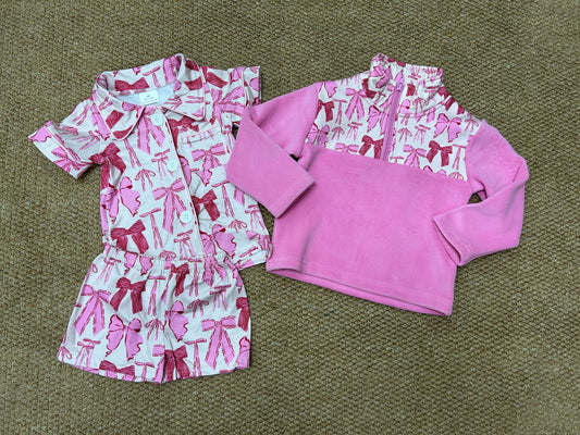 hot pink bows coquette bows RTS Sibling Clothes