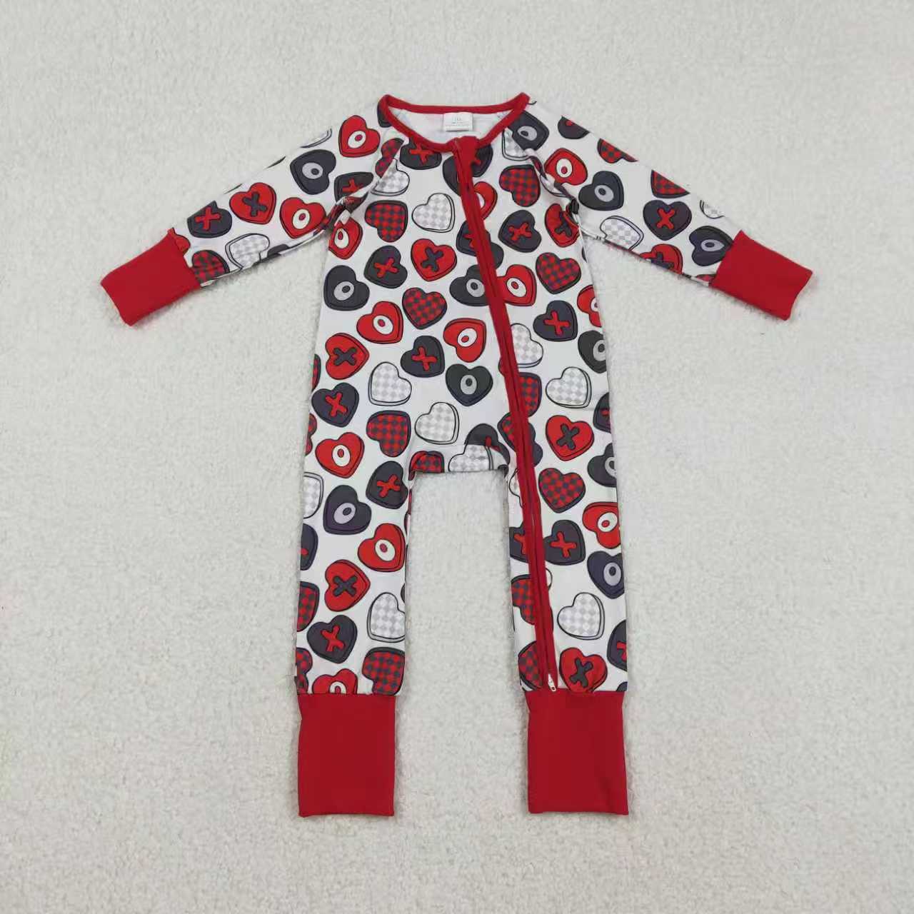 Valentine's Day Heart Girls Romper RTS sibling clothes