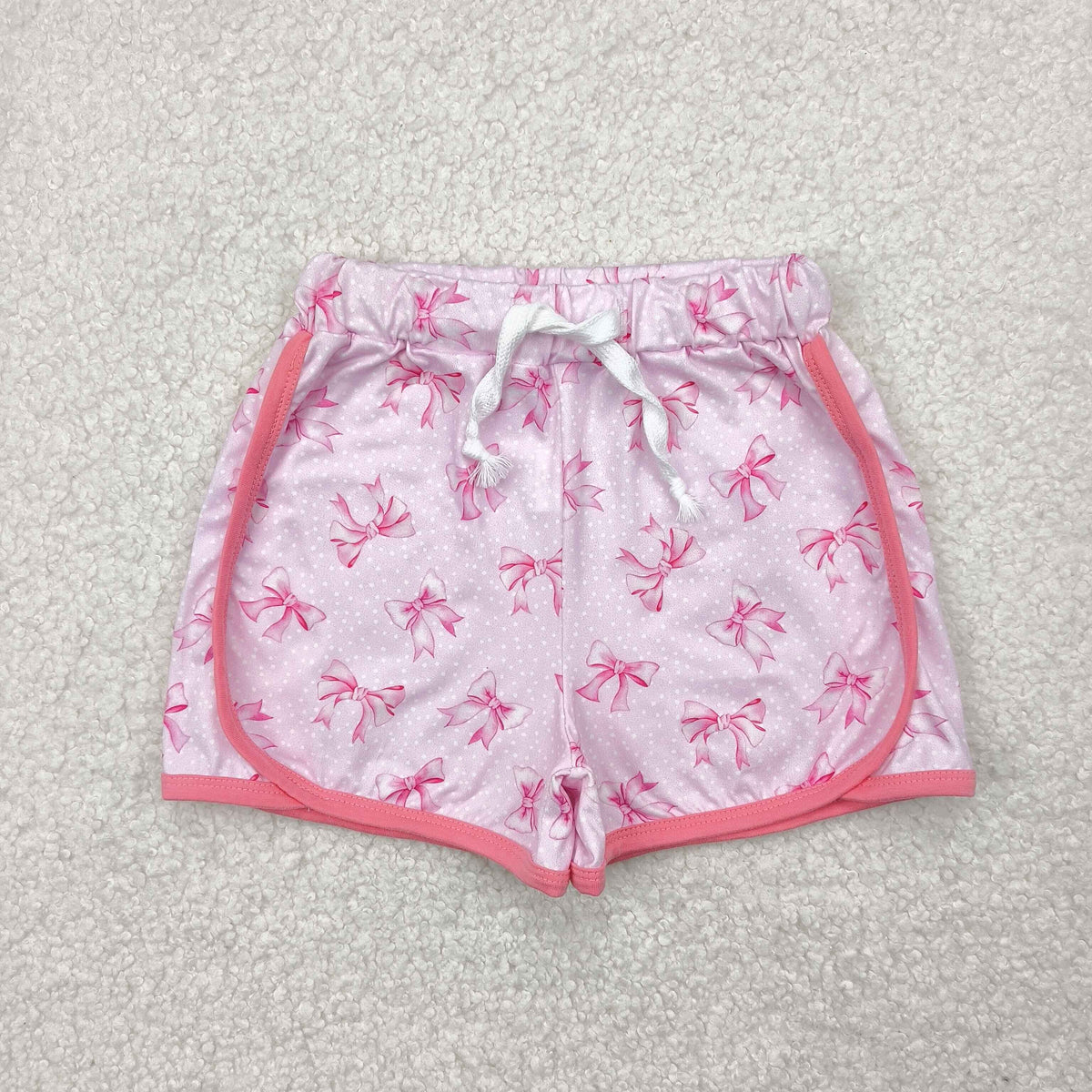 SS0463 pink bows milk silk girls shorts